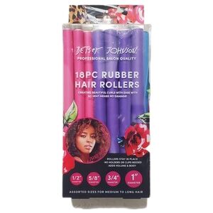 2/$30 Betsey Johnson Salon Quality 18Ct Multi Size Rubber Hair Roller Set